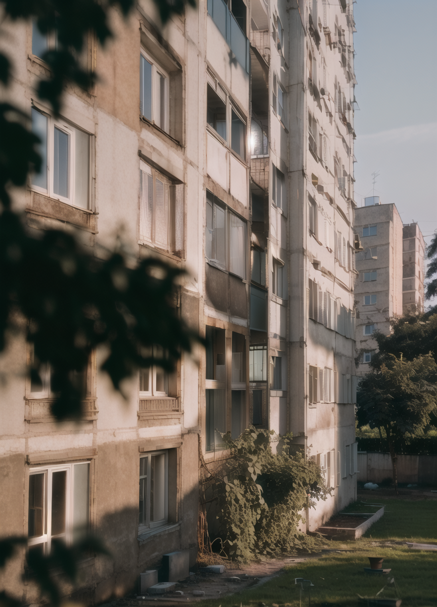 14065-1262945260-view from window, yard with large buildings, russianebenya, sunny day, trees and bushes, movie still, 80mm lens, masterpiece, be.png